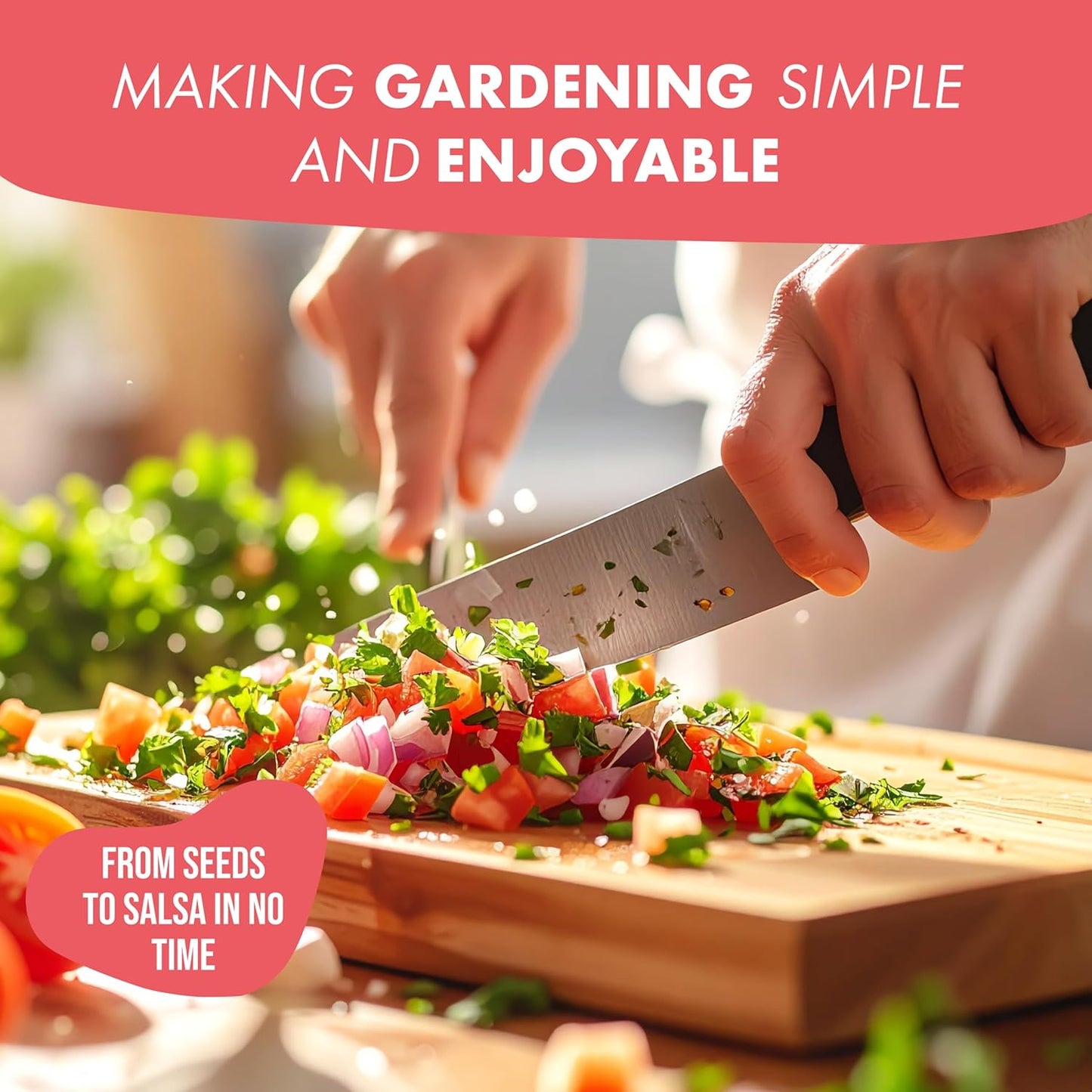 Garden Republic Salsa Grow Kit - Starter kit with Seeds, Soil, Planters & Shears