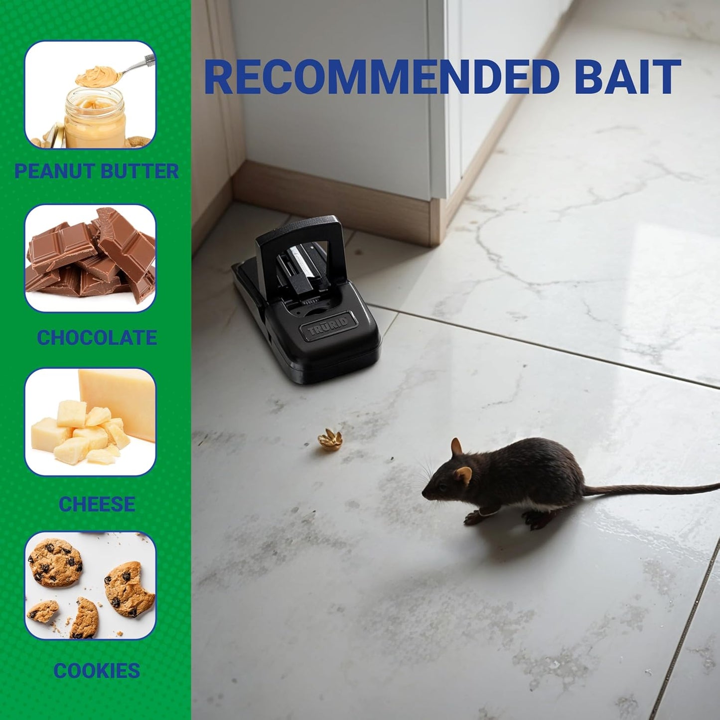 Mouse Traps Indoor for Home - 6 Pack Reusable Rat Trap, Touch-Free Snap Trap, Heavy Duty Mouse Catcher for Indoor & Outdoor Use, Instantly Kill Mice and Rodents