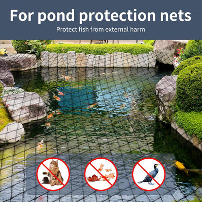 Koi Fish Pond Netting Shield 20ft x 30ft, Black Heavy Duty Pool Leaf net Cover, Protects Garden Pond from Heron,Birds,Cats & Predators Away, Durable & Stakes Included (Black)