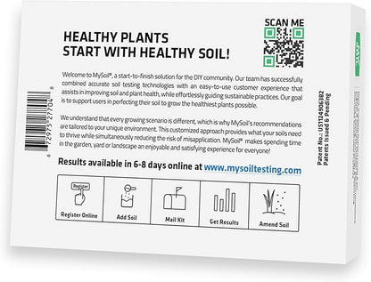 MySoil Soil Test Kit 2 Pack, Unlock Your Lawn & Garden Potential, Complete & Accurate Nutrient and pH Analysis with Recommendations Tailored to Your Soil and Plant Needs