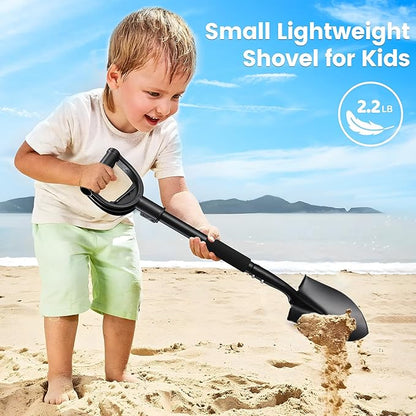 Garden Shovels for Digging, Small Beach Shovel with D-Handle 31 inch, Metal Folding Hand Sand Survival Camping Adult Kids Shovel for Gardening Cleaning