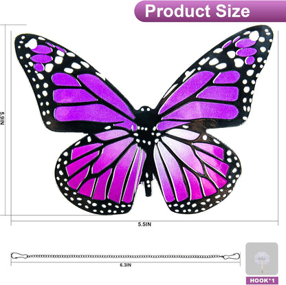 Butterfly Stained Glass Window Hanging Purple Butterfly Suncatcher, Butterfly Ornaments Gift for Mom, Women, Mother's Day