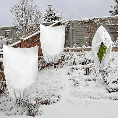 3 Pcs Large Plant Covers Freeze Protection 47.5" X 71.2" ,Reusable Winter Cold Weather Frost Blankets for Outdoor Plants with Drawstring and Zipper,Outdoor Tree Jackets (White, 2 Pack XL-78.5" x94.5")