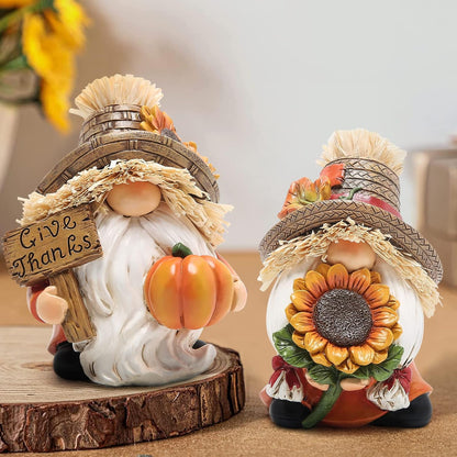 Hodao Fall Thanksgiving Scarecrow Gnomes Table Decorations for Home Creative Thanksgiving centerpieces for Tables Thanksgiving Gifts