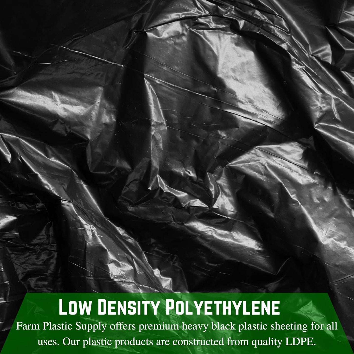 Farm Plastic Supply - Black Plastic Sheeting - 10 mil - (2.5' x 100') - Polyethylene Vapor Barrier Plastic Tarp, Black Painters Tarp, Heavy Duty Roll