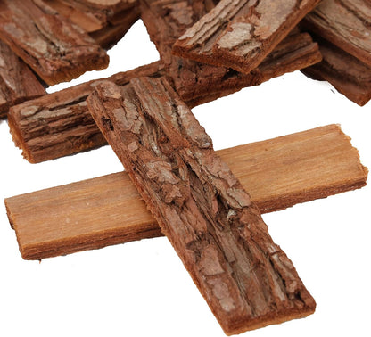 BYHER 4" Craft Sticks, 45Pcs Wooden Sticks for Crafts, Natural Wood Log Twigs for DIY Photo Props, School Projects, Card Making (Rustic)