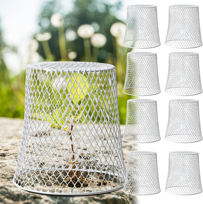 10 Pcs 8inch Chicken Wire Plant Covers Wire Garden Cloches Chicken Wire Cloche Plant Protector Metal Heavy Duty Garden Plant Cloche for Keeping Bunnies Chicken Squirrels Birds Other Out