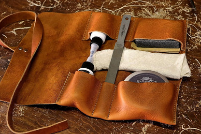 1844 Helko Werk Germany Deluxe Axe Care and Maintenance Kit - Axe Maintenance Tool Care, Sharpening Stone, Axe Wax, Leather Oil, Leather Paste, 4 Oz. AxeGuard (Deluxe Maintenance Kit) #F8790-3