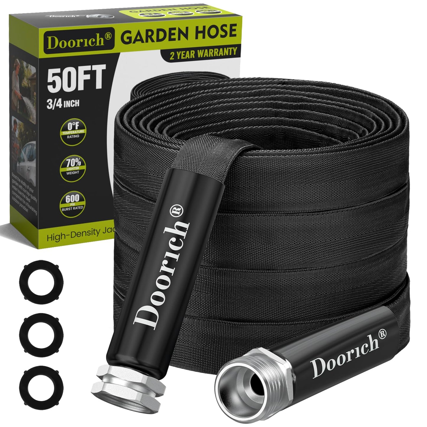 Doorich Garden Hose, Lightweight, Ultra Flexible, Durable, Kink-Free Water Hose - Made of TPU