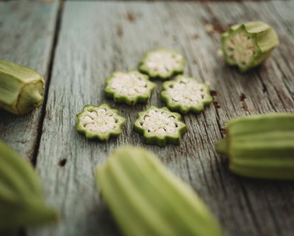 Star of David Okra - 50 Seeds - Tender & Delicious Heirloom Okra Variety, Non-GMO Heirloom Okra Seeds for Planting in The Home Garden, Thresh Seed Company