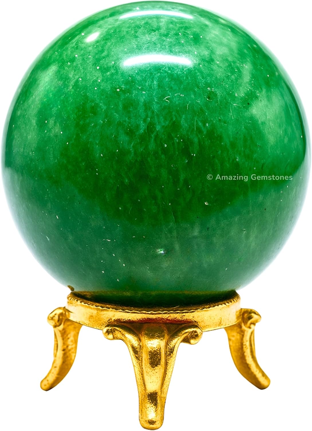Amazing Gemstone Green Strawberry Quartz Crystal Ball with Stand - 2 Inches Crystal Sphere Meditation Balls for Witchcraft and Decorative Balls