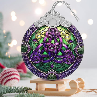 Celtic Knot Stained Glass Ornament - Christmas Ornament - Christmas Decorations for Tree - Holiday Present ldeas - Gift Exchange