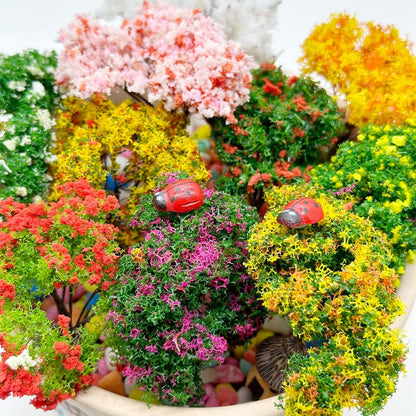 Cayway 83 PCS Fairy Garden Accessories Outdoor, Mixed Model Trees for DIY Craft Garden Decoration, SB-S571