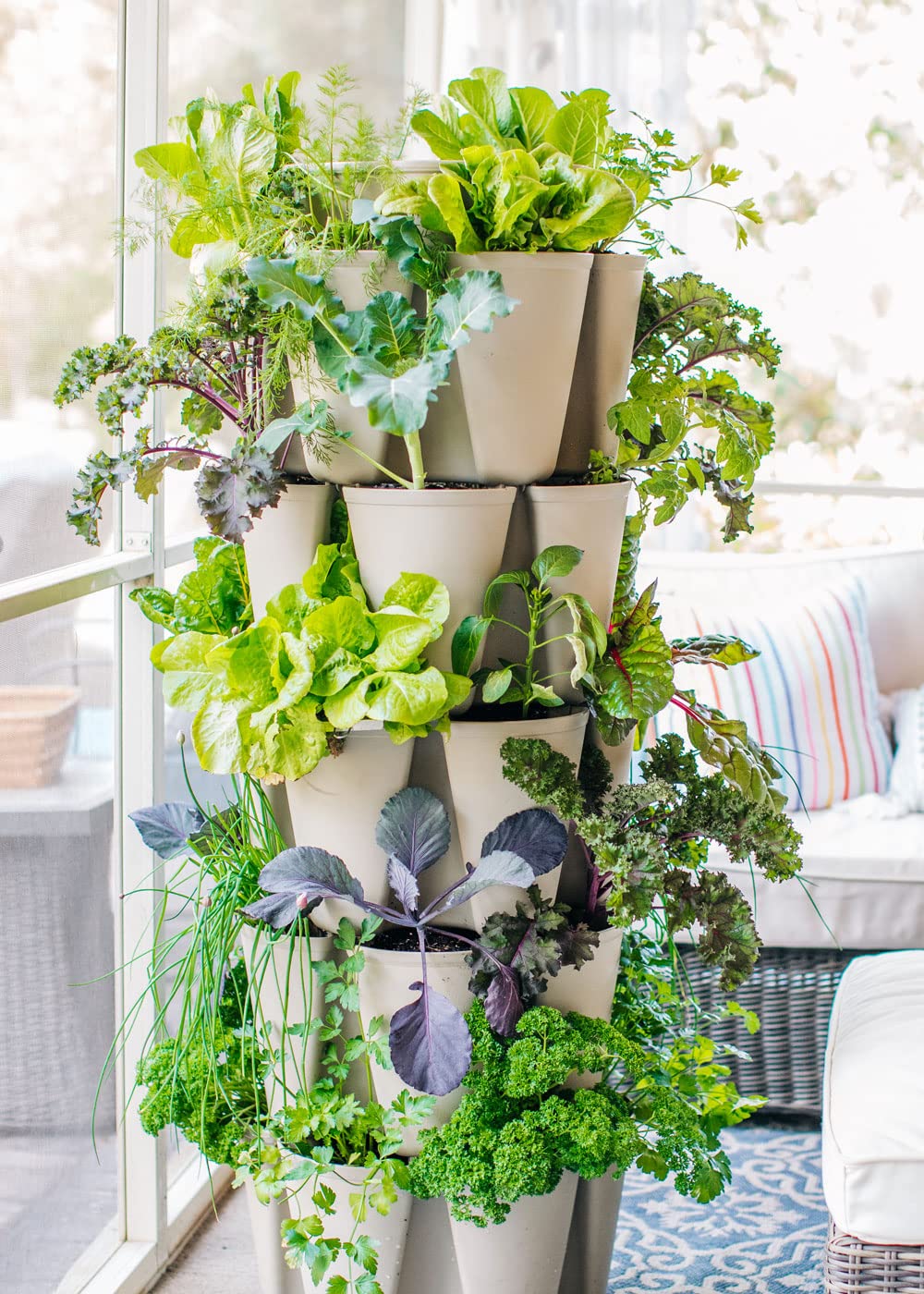 Greenstalk Patented Large 5 Tier Vertical Garden Planter with Patented Internal Watering System
