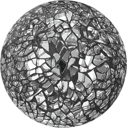 Decorative Ball for Bowls, 3 Inch Mosaic Glass Balls Decorative Glass Orbs for Home Decor/Dining Tables/Wedding Party/Coffee Table/Centerpiece Decor [Black]