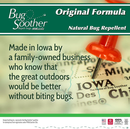 Bug Soother Spray Large Family Pack - Natural Insect, Gnat and Mosquito Repellent & Deterrent - Safe Bug Spray for Adults, Kids, Pets, & Environment - Made in USA