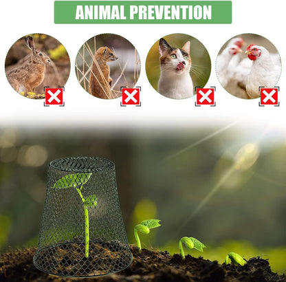 20 Pcs 8inch Chicken Wire Plant Covers,Wire Garden Cloches Chicken Wire Cloche Plant Protector Metal Heavy Duty Garden Plant Cloche for Keeping Bunnies Chicken Squirrels Birds Other Out