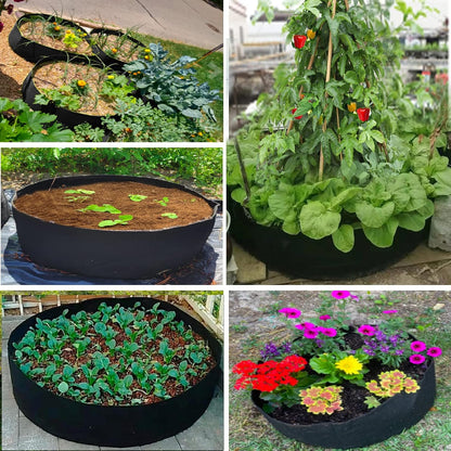 15 Gallon Plant Grow Bags, Round Fabric Raised Garden Beds Planter Pots with 2 Handles,Durable Breathe Cloth Planting Bed Gardening Container to Grow Vegetables for Outdoor Plants