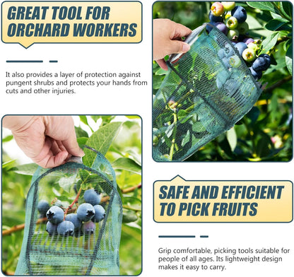 Tofficu Ergonomic Blueberry Picker with Steel Comb and Handle, Lightweight Fruit Harvesting Tool for Berries and Small Fruits, Ideal for Outdoor Garden Use