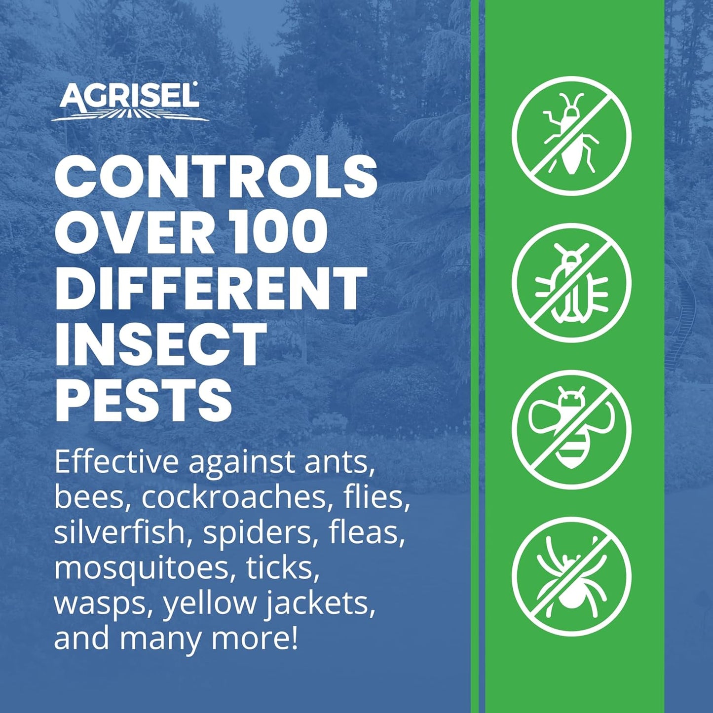 Zone Plus Insect & Pest Control, Broad Spectrum, for Indoor & Outdoor, Effective Against 100 Pests, Eco-Friendly, 3-Pack of Disposable Gloves is Included with Purchase, 128 Ounce