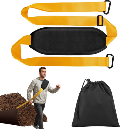 Heavy Duty Leaf Tarp Strap, 10.2 ft Yard Tarp Pulling Tool, Reusable Waste Tarps Shoulder Strap for Efficient Outdoor Leaf Debris Cleaning and Moving