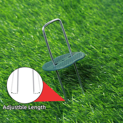 101Pcs 6 Inch 11 Gauge Garden Stakes Staples Kit, 50Pcs U-Shaped Landscape Staples and 50Pcs Fixing Gasket with 1Pc Pick Hook for Weed Barrier Fabric, Groud Cover, Holding Fence