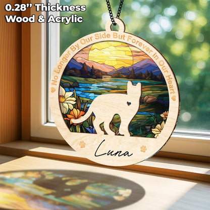 Cat Memorial Ornaments, Christmas Xmas Tree Ornament Window Hanging Car Sympathy Gift for Loss of Pet Bereavement Keepsake Remembrance Gifts for Cat Lovers Holiday Decoration PO235