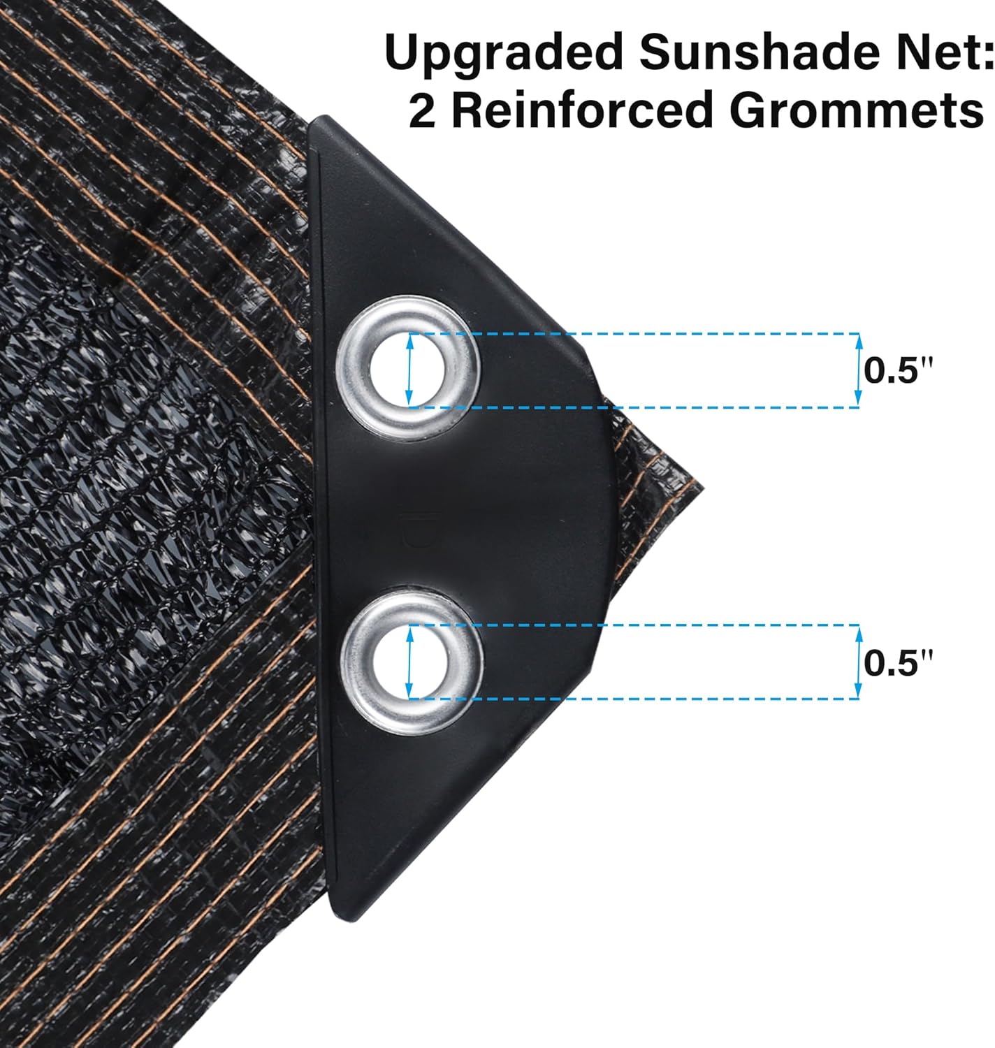 winemana 90% Black Shade Cloth, 3.3 x 13.3 FT Mesh Tarp for Garden Greenhouse Patio, Plants Heat Protection, Outdoor Sun Shade Cover, Resistant Netting Screen with Grommets for Growing Chicken Coop