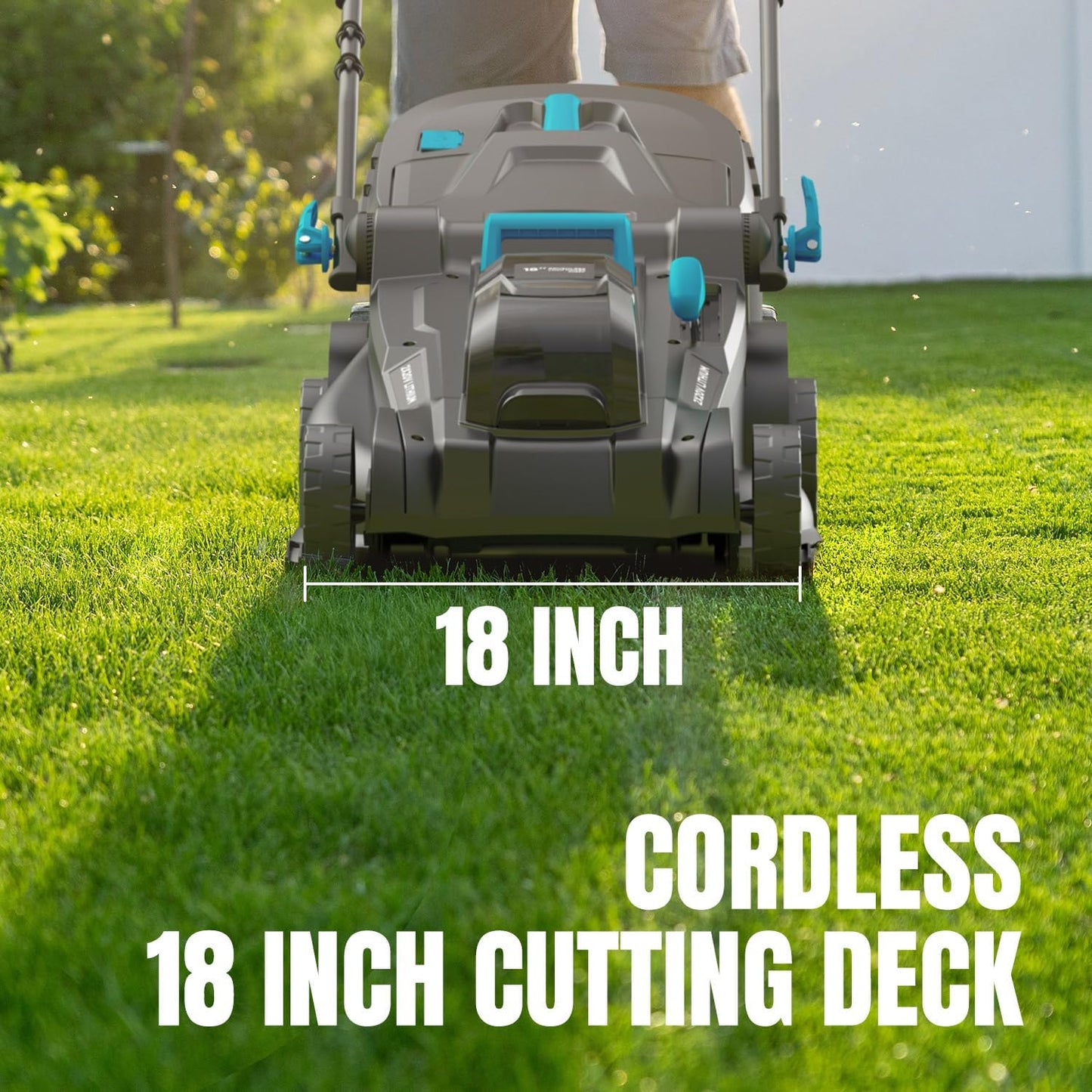 18" Cordless Self-Propelled Lawn Mower, Dual 20V Brushless Electric Push Mower with 6-Level Cutting Height, Includes 2×4.0Ah Batteries & Dual Charger