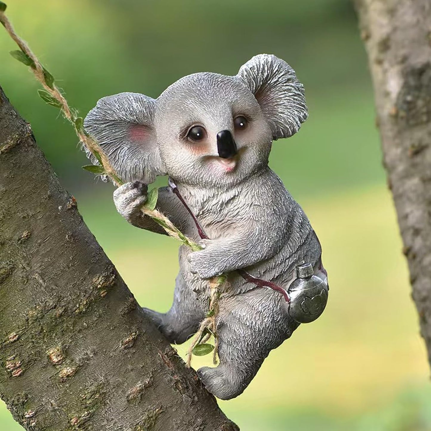 Outdoor Koala Resin Hanging - Rope Decor Statue, Animal Suspended Ornament, Ideal for Outdoor Patio, Lawn & Courtyard Decoration, Housewarming Gift for Friends