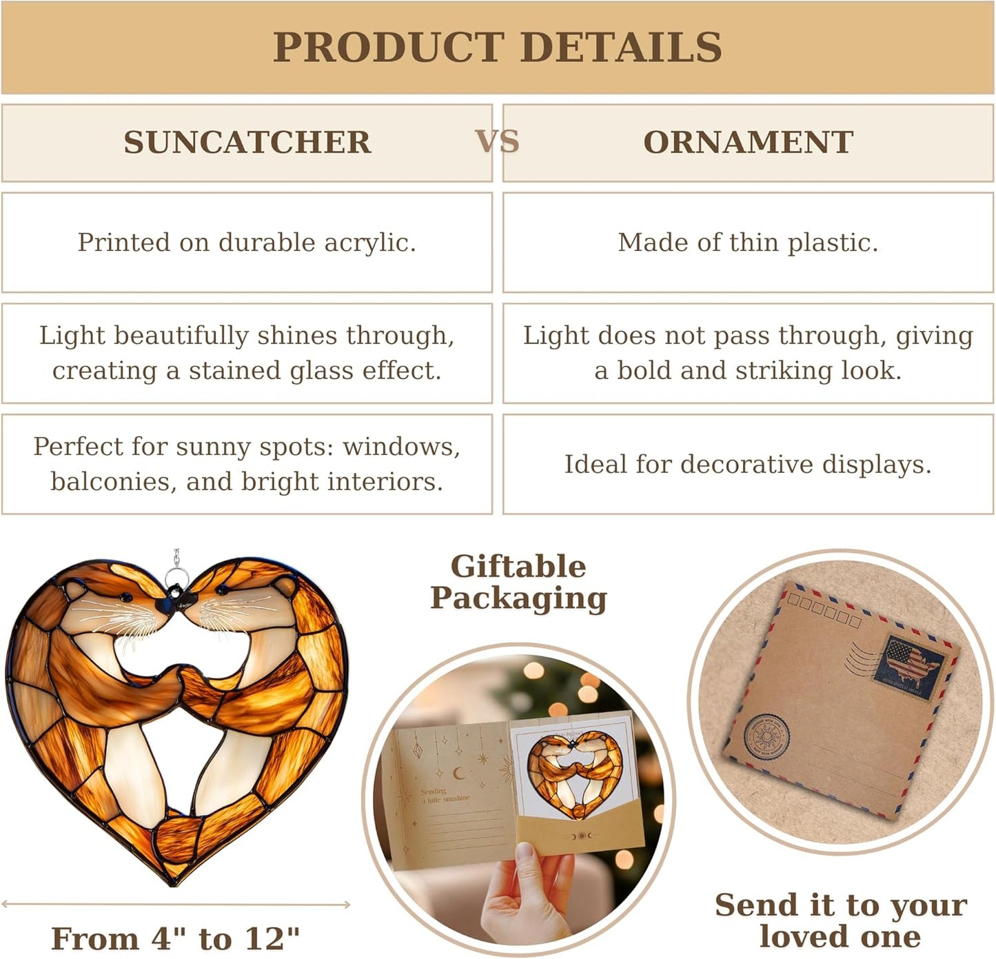 Cute Fairy Acrylic Suncatcher Stained Glass Effect Window Car Hanging Christmas Ornament Indoor Outdoor Decor Garden Sun Catcher Panel Gifts for Fairy Tale Lover for Women Mom Grandma