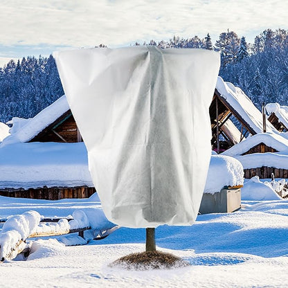 2 Packs Plant Cover, 7 Ft x 6 Ft Frost Winter Protection Tree Wrap Bag, Cold Weather Protection Cloth Cover Outdoor for Growing Season Extension and Freezing Protection