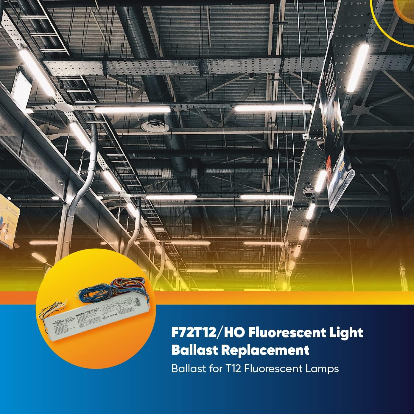 F72T12/HO Rapid Start Fluorescent Light Ballast Replacement for Advance Asb-1224-24-BL-TP by Technical Precision - 12-24 Ft. T12 2-4 Lamp Ballast for Signs and Outdoor Applications