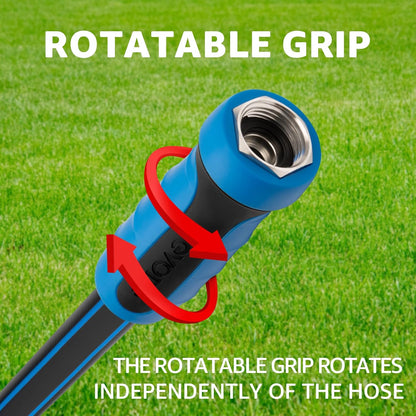 Fevone 12 ft x 5/8" Heavy Duty Garden Hose, Drinking Water Safe, Flexible & Kink-Free Hybrid Polymer Water Hose, Lightweight Outdoor Hose with swivel handles and 3/4" Solid Aluminum Fittings