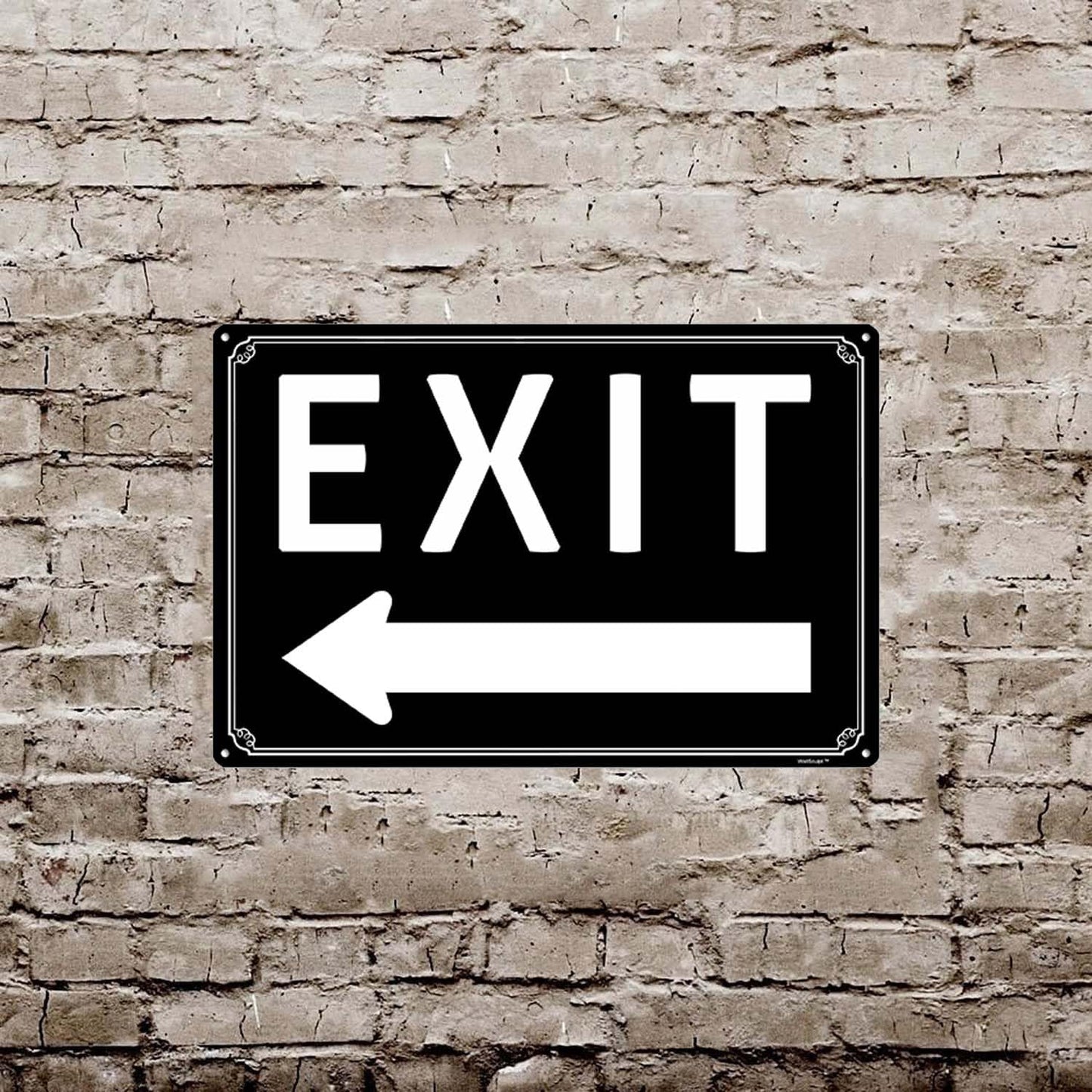 8x12"Exit Sign with Right Arrow - High-Intensity Aluminum Parking Lot Sign, Weatherproof & Fade-Resistant, Ideal for Outdoor & Indoor Use - Curbside Sign(horizontal version)