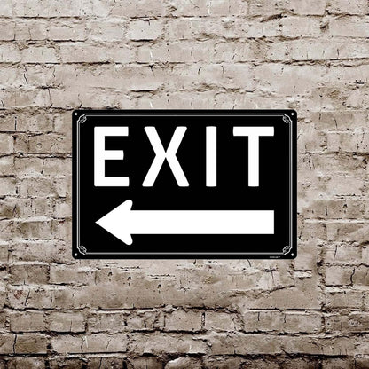 8x12"Exit Sign with Right Arrow - High-Intensity Aluminum Parking Lot Sign, Weatherproof & Fade-Resistant, Ideal for Outdoor & Indoor Use - Curbside Sign(horizontal version)
