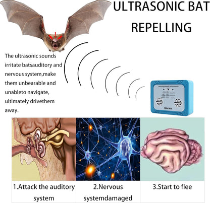 Ultrasonic Bat Repeller - Effective Removal Device for Home & Outdoor - Humane & Pet Safe Deterrent