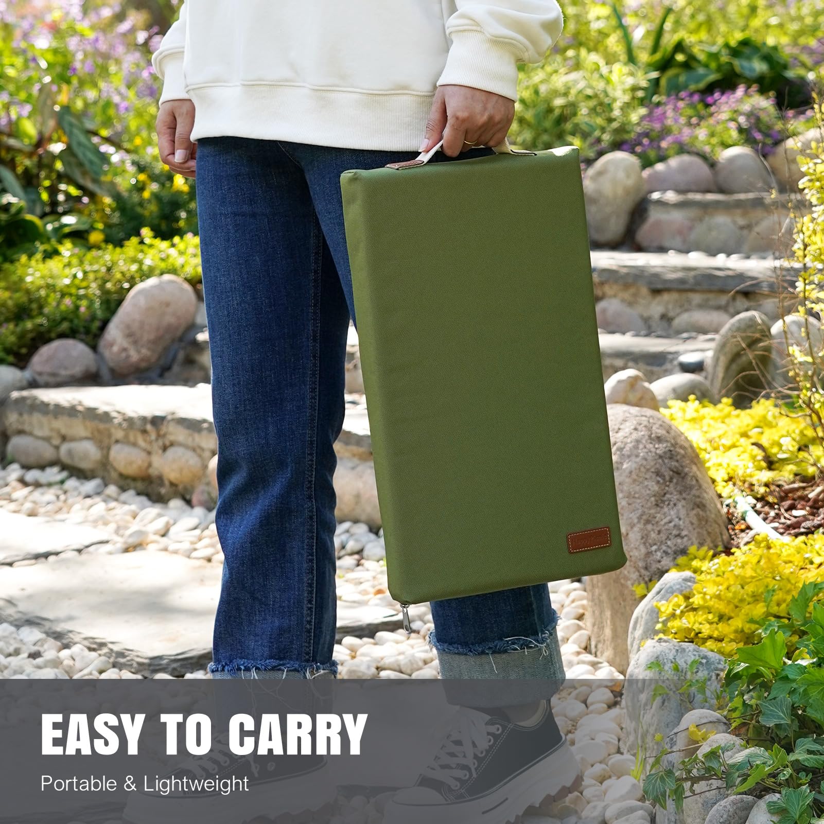 HappyPicnic Extra Thick Kneeling Pad, 1 Pack, Green, 17.5 x 11 x 2in