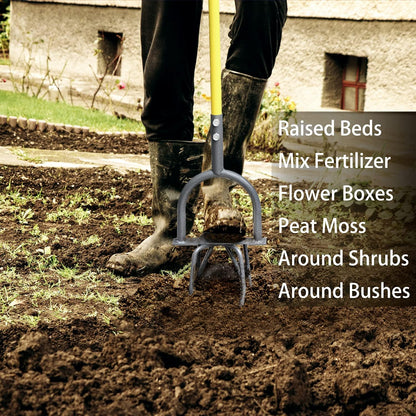 Jardineer Hand Tiller Garden Claw Set, Garden Twist Tiller With Small Soil Tiller, Heavy Duty Manual for Flower Box and Raised Bed