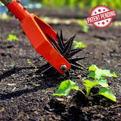 67-Inch Garden Cultivator with Tempered Spring Steel Tines, Adjustable Stainless Steel Handle, Manual Rotary Design for Soil Loosening