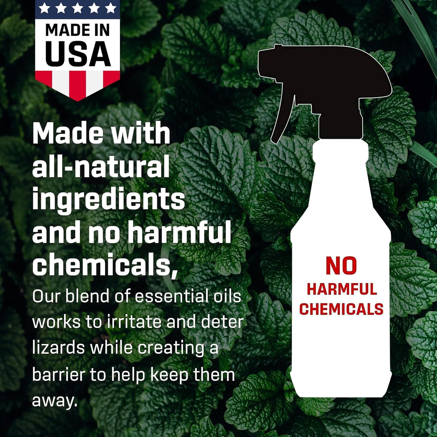 Exterminators Choice Gecko & Lizard Defense Spray - 1 Gallon (128 Fl Oz) White Unscented - Natural Essential Oils Formula for Lizard Extermination - Safe Around Kids & Pets - Made in USA