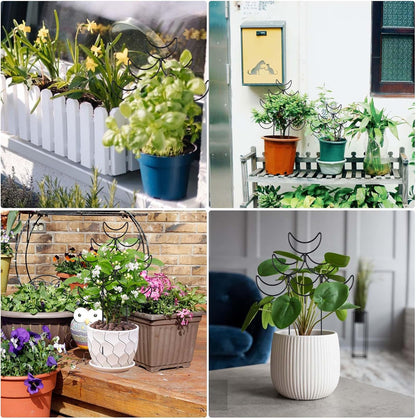 4 Pack Metal Plant Trellis for Climbing Plants Outdoor/Indoor - Sturdy Garden Trellis for Potted Plants, Rustproof Plant Suppor Stakes for Vine Ivy Pothos Monstera Hoya Flowers