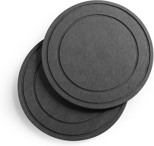 Diatomaceous Earth Plant Saucer for Indoor, 2 Pack 8 inch, Instant Dry Pot Saucer, Plant Drip & Drainage Tray for Indoor, Stone Gray