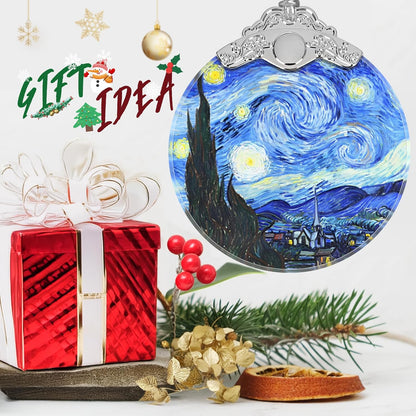 Christmas Ornament - Stained Glass Van Gogh Starry Night - Home Decor - Holiday Present Ideas - Gift Exchange