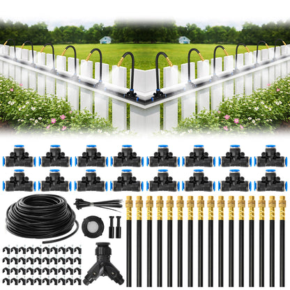 Pro-Series Drip Irrigation System, 100FT 1/4" Garden Watering System with 16pcs 360° Bendable