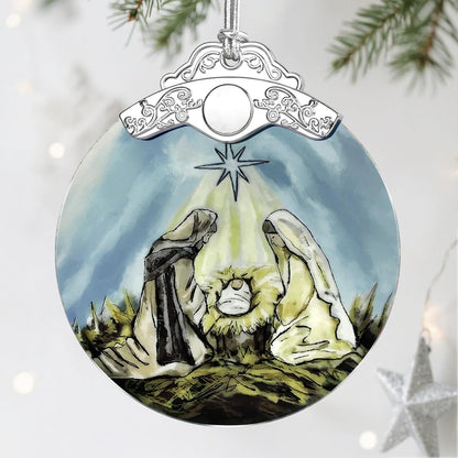 Stained Glass Nativity Ornament, Religious Christmas Ornaments, Christmas Decorations for Tree, Holiday Ornament, Christian Gifts, Religious Gifts, Gift Ideas & Xmas Gift