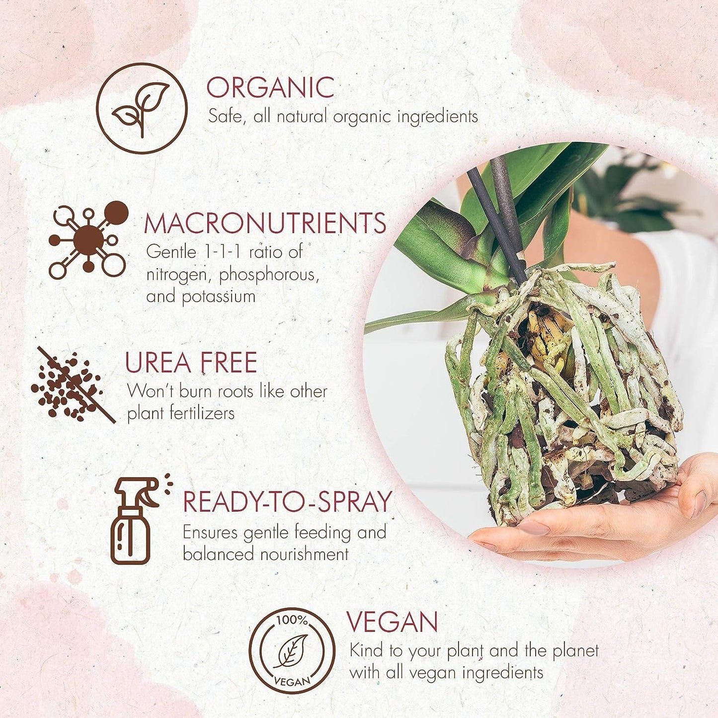 Organic Ready to Spray Orchid Food Mist - Bloom Booster Fertilizer for Orchids in Pots - Plant