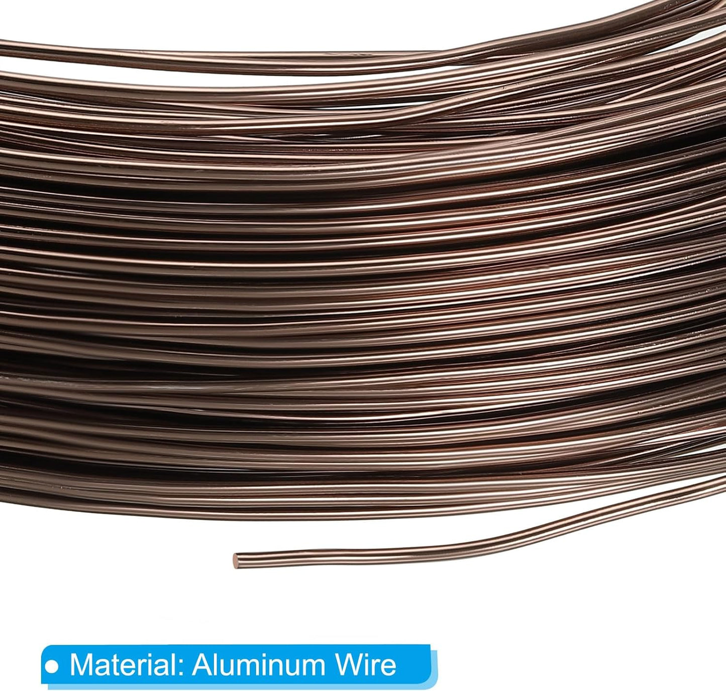 PATIKIL 1mm x 374ft Bonsai Training Wire,Floral Wire Stems Anodized Aluminum Tree Wire for Gardening Branch Fixing,Brown