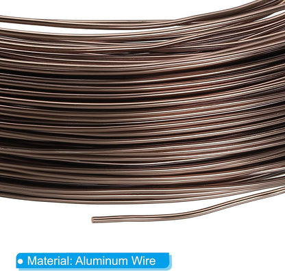 PATIKIL 1mm x 374ft Bonsai Training Wire,Floral Wire Stems Anodized Aluminum Tree Wire for Gardening Branch Fixing,Brown