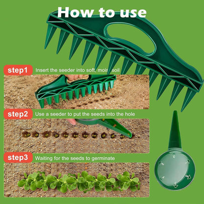 Seed Spreading Tool, Handheld Seed Planter Tool Seed Dibber,2025 Upgraded Seed Dispenser Set,Multifunctional Seed Spacer,Mini Seed Dispenser for Small Seeds,Gardening Tools